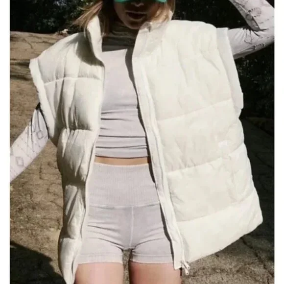 NEW Free People Movement White In A Bubble Puffer Vest Jacket - Picture 2 of 14